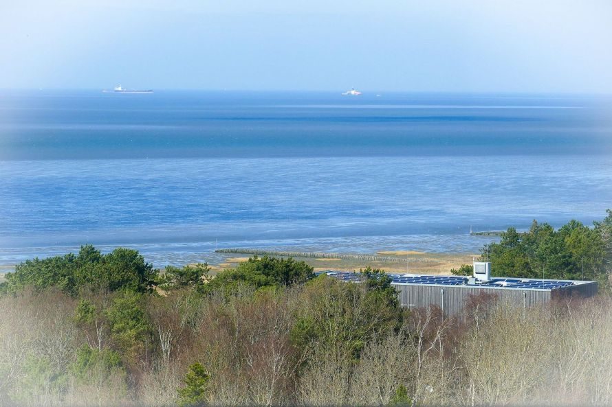 Panoramablick auf die Nordsee vom Balkon